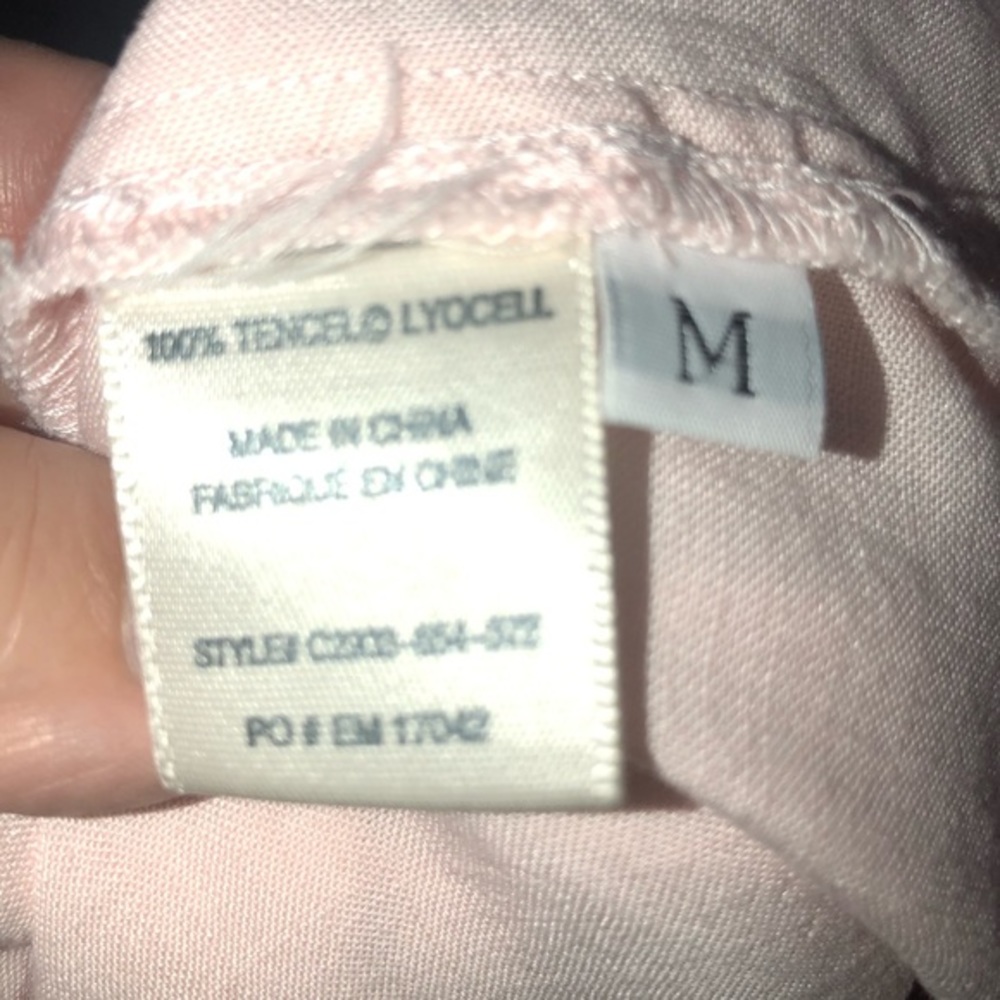 Cloth & Stone Sleeveless Button Down Blouse High Low Hem Pink Size M - Picture 5 of 5